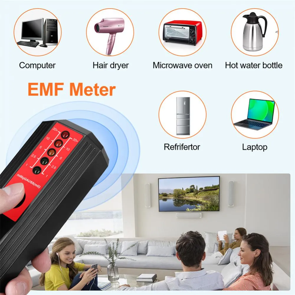 Tech Em Radiator Meter Ghost Equipment Digital EMF Meter Electromagnetic Field Radiation ...