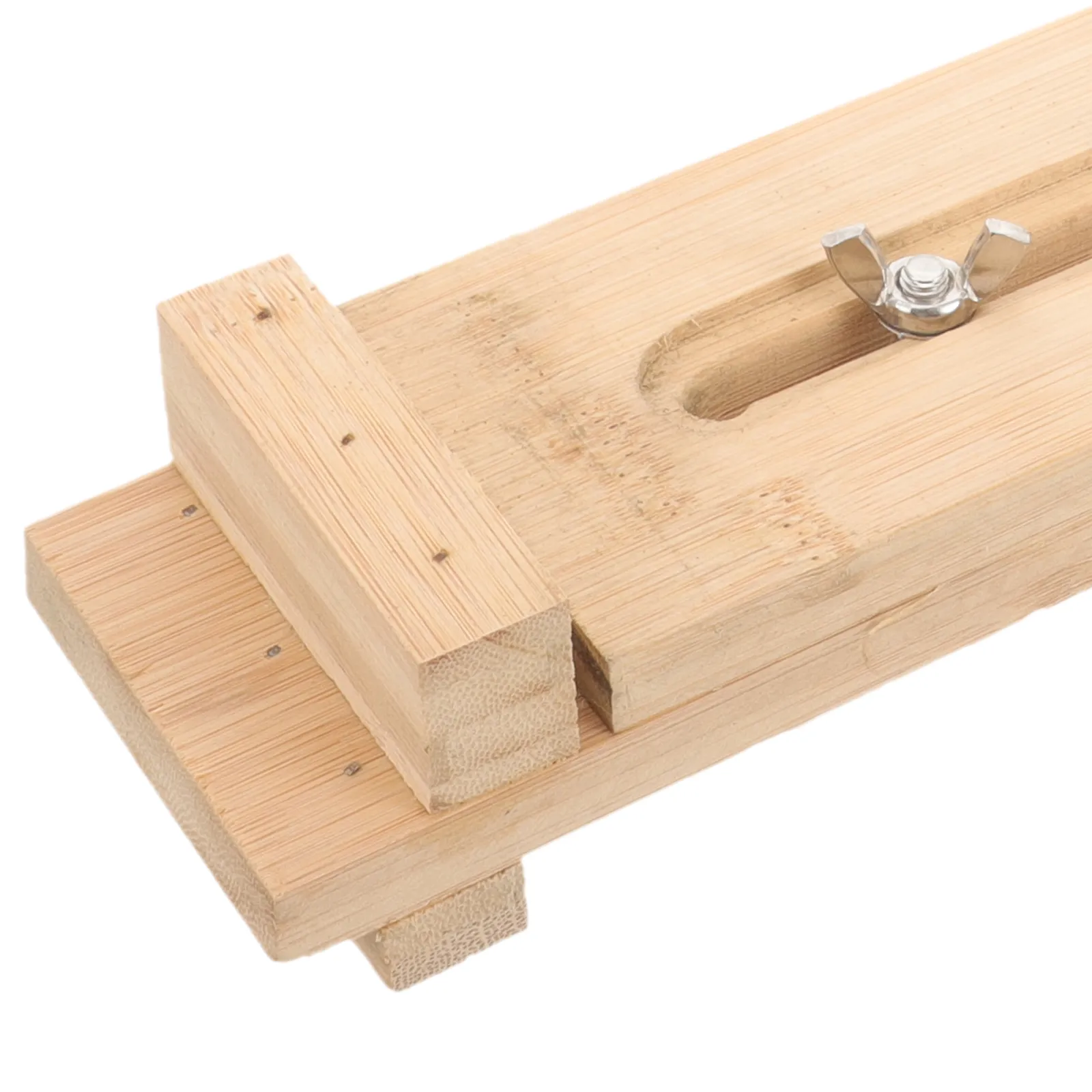 Lurrose Bamboo Whetstone Holder – Non-Slip Rubber Base Sharpening Stone Stand For Kitchen Knives & Tools