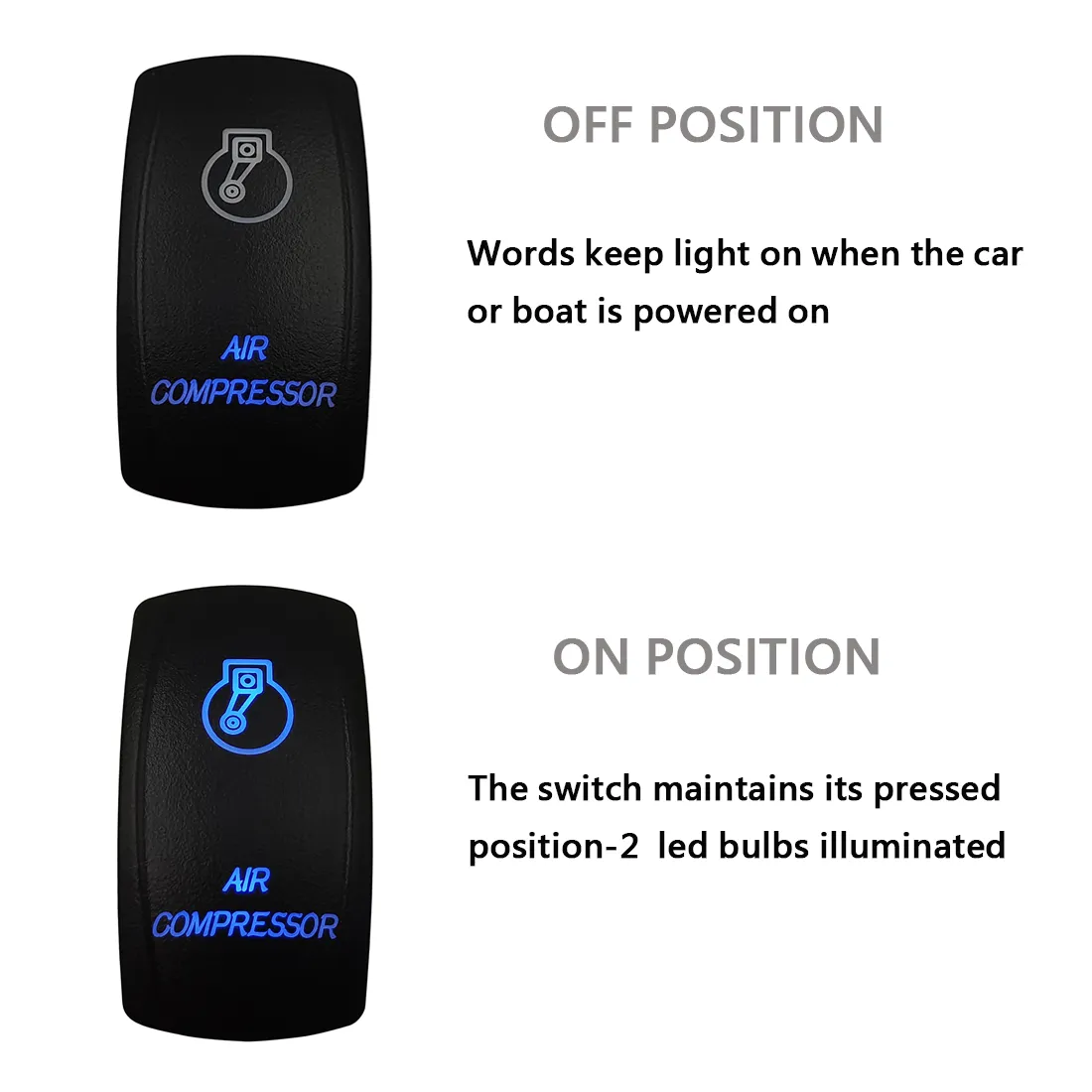 Rocker Switch Laser For Air Compressor | On Off Toggle Switch ...