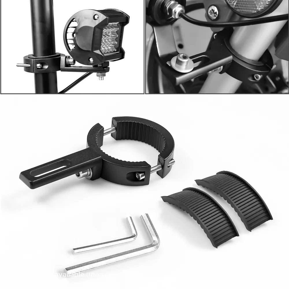 2x Motorcycle Mount Bracket Spot Headlight Fog Driving Bar Fork