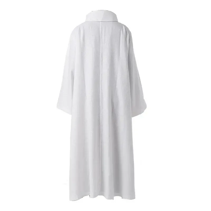 Halloween White 3XL Arab White robe for Men and Women - Middle Eastern Arab Catholic Priestess Clergy