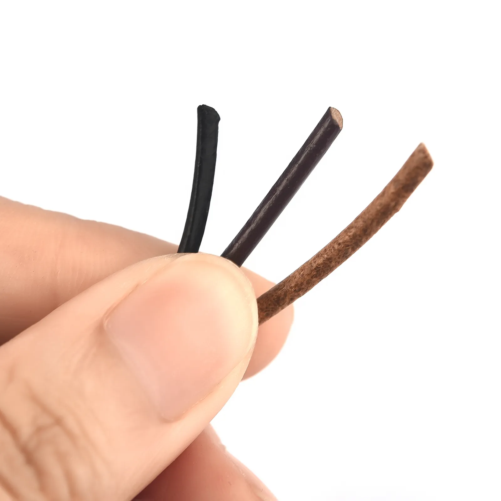 Braided Leather Jewelry Cord: Meters Ft Genuine Leather