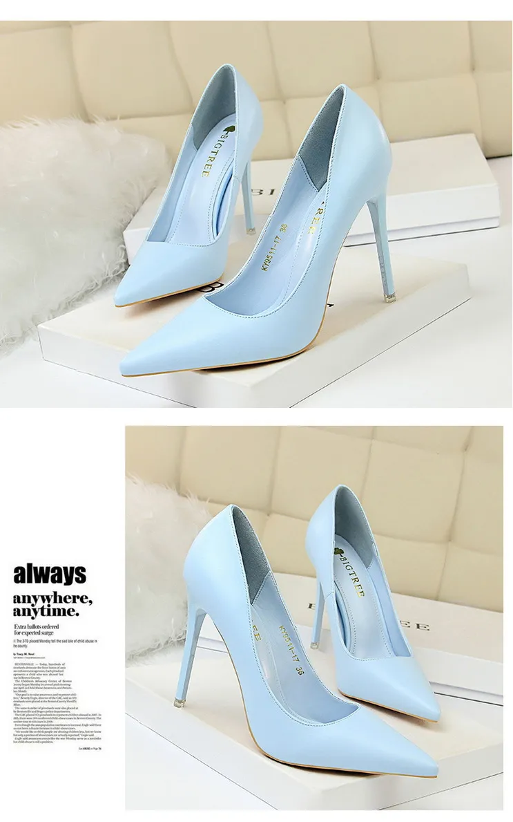 Pale blue high heel shoes shop