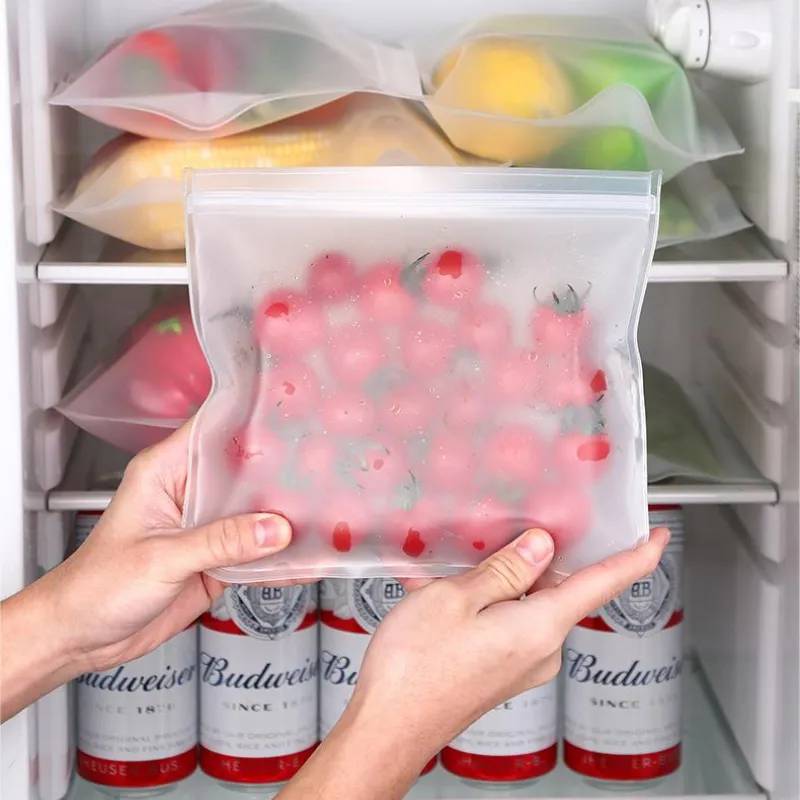 Reusable Silicone Food Storage Bags Leakproof Freezer Bags For Meat Fruit Veggies From Homepro11 6.84 DHgate.Com