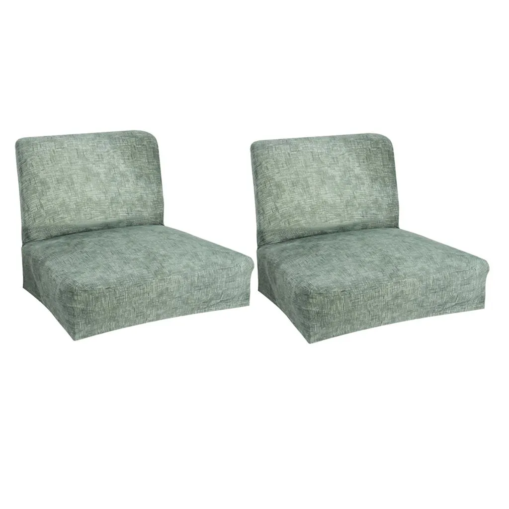 Cozy Velvet Backless Dining Chair Seat Covers, 2-Pack Slipcovers