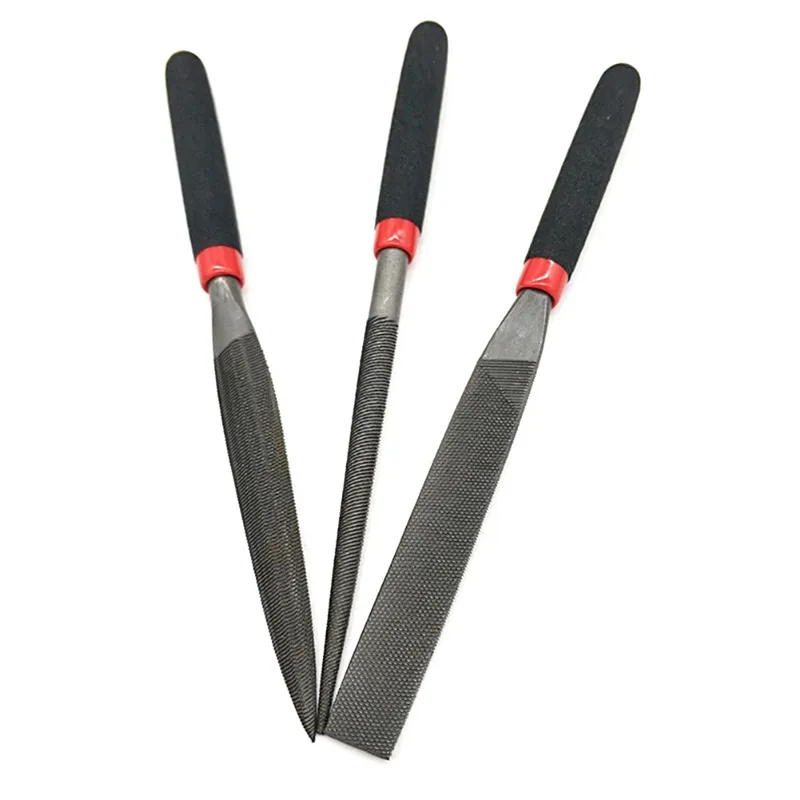 Small Steel Needle Flat Files for Stone Glass Metal Carving Woodworking ...