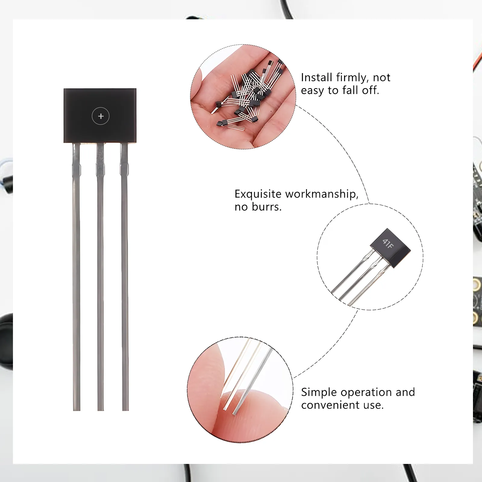 JZK 20PZ TO-92S Sensore Effetto Hall Bipolare 41F Rilevatore Magnetico - Foto 9