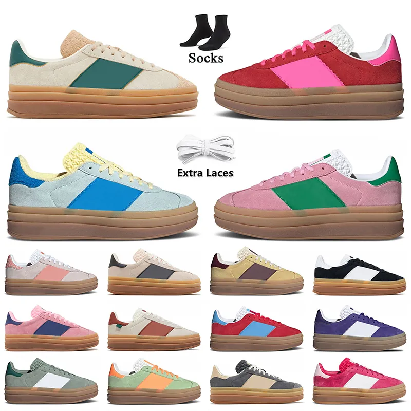 Gazelle Bold Platform Designer Dress Shoes Women Gazelles True Pink Green Almost Blue Yellow Cream Wonder Quartz Black Gum【code ：L】Sneakers