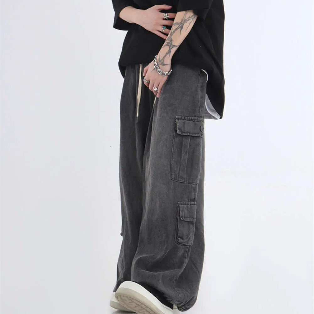 Oversize Baggy Jeans for Men, 2024 Wide Leg Denim Trousers, Japanese Casual  Loose Streetwear Hip Hop Cargo Pants, Male Trousers, M522 40