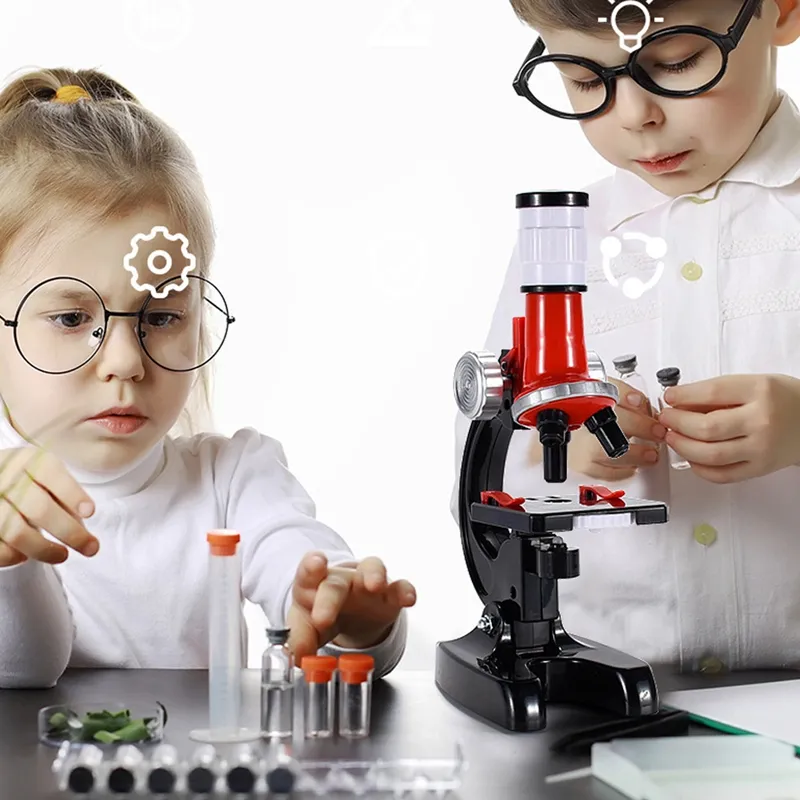 Produktbild von Zoom Kinr Mikroskop Biologie Labor LED 1200x Schule Wissenschaft Experiment Kit Bildung Wissenschaftliche Spielzeug Geschenke Für Kinr Wissenschaftler