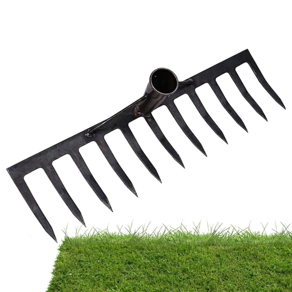 Mini Metal Rake Metal Garden Rake Heavy Duty Mini Shovel with Metal Teeth for Weeding ...