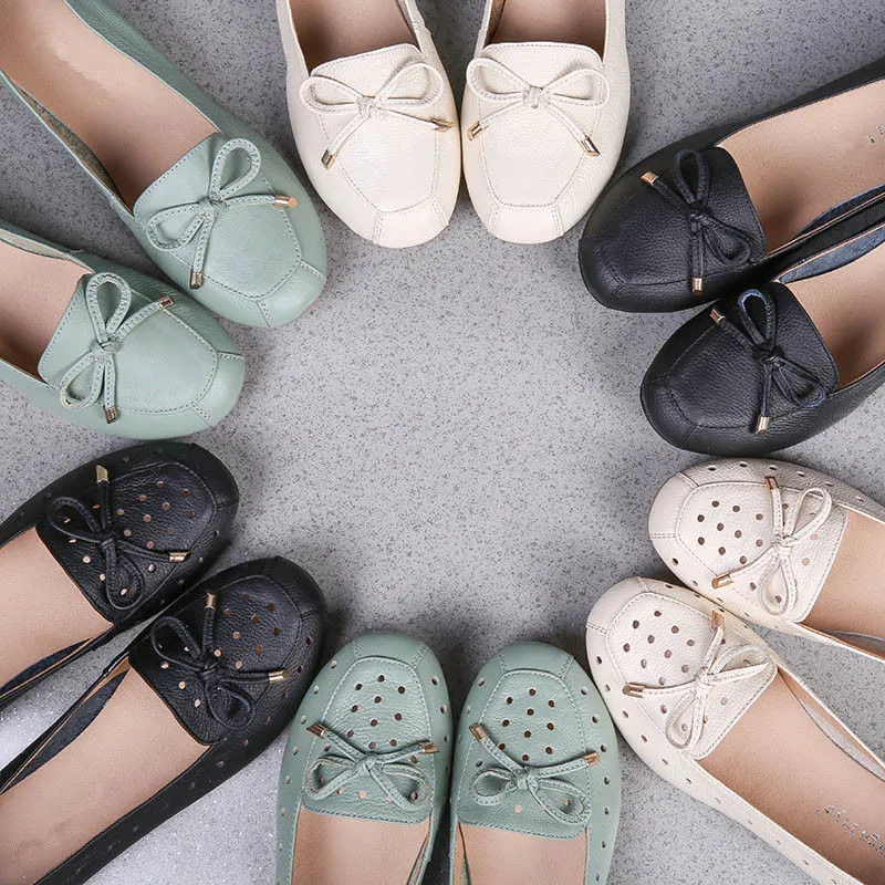 Molders Verdes Para Mujeres Office Corteut Bowknot Nurse Flats De