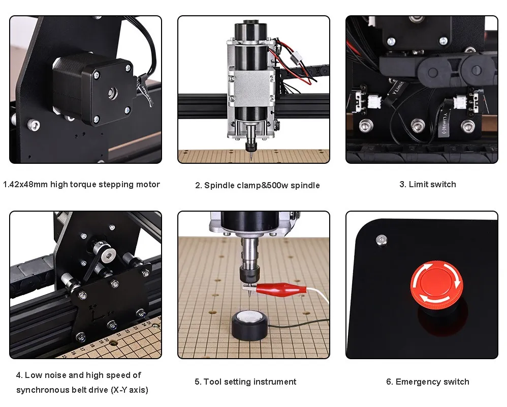 DHgate.com:CNC Engraving Machine, 3 Axis CNC Router with 500W Spindle ...
