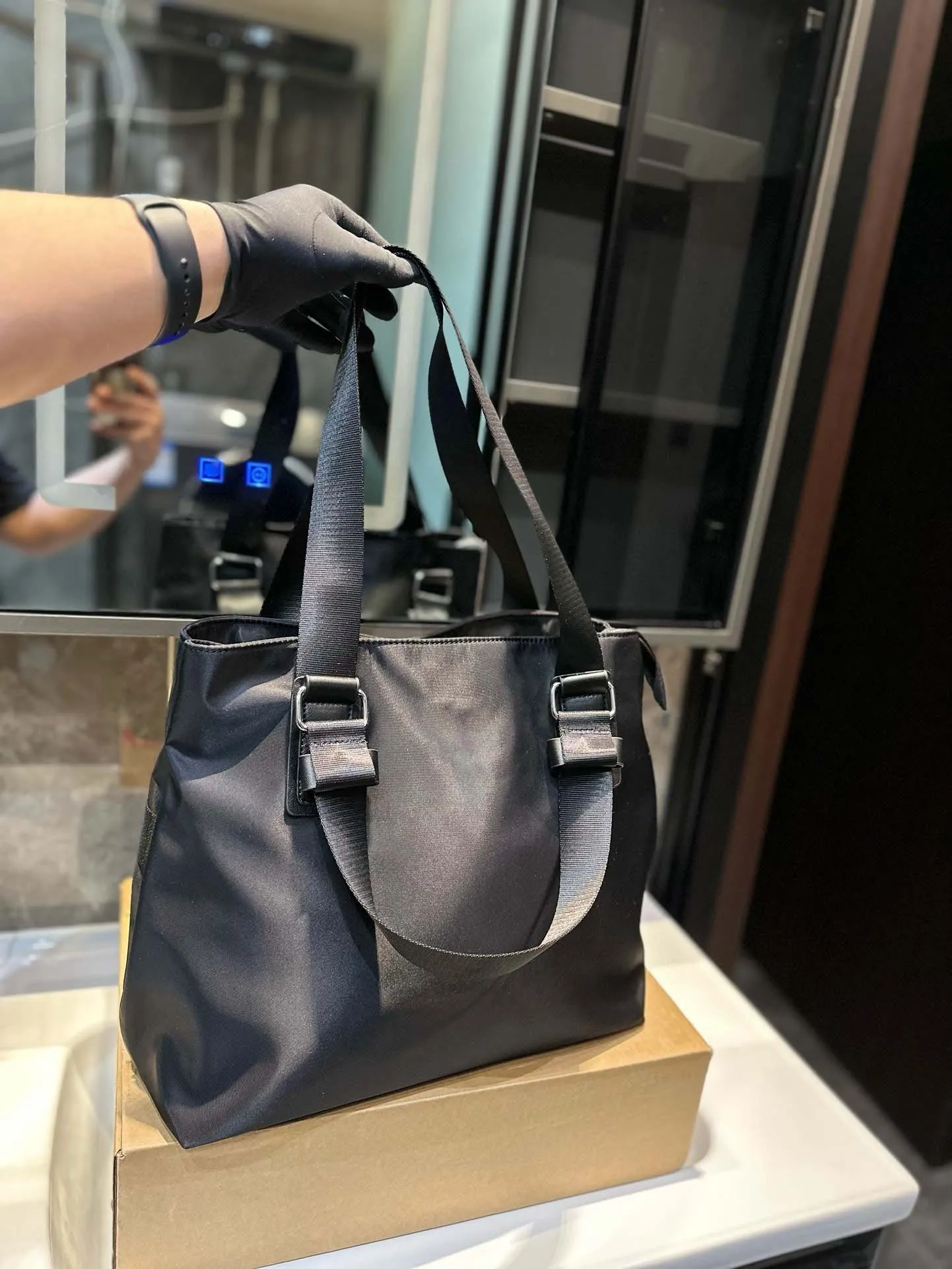 Premium Designer Nylon Waterproof Shoulder Tote Bag Large Capacity Mommy Bag for Shopping and Underarm Use