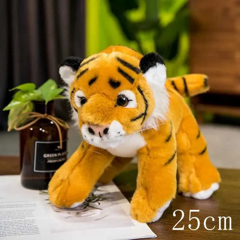 Lively Vivid Tiger Plush Toy Animated Home Decor Playtime Companion