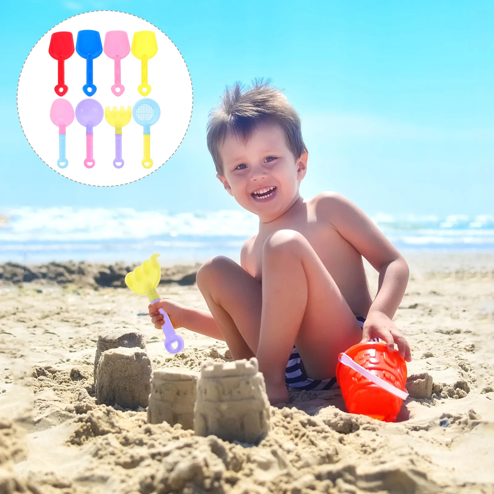 Portable Beach Plastic Hand Shovel Set Of 8 Sand Dig Shoves For Childrens Digging Toys From Homepro17 6.36 DHgate.Com