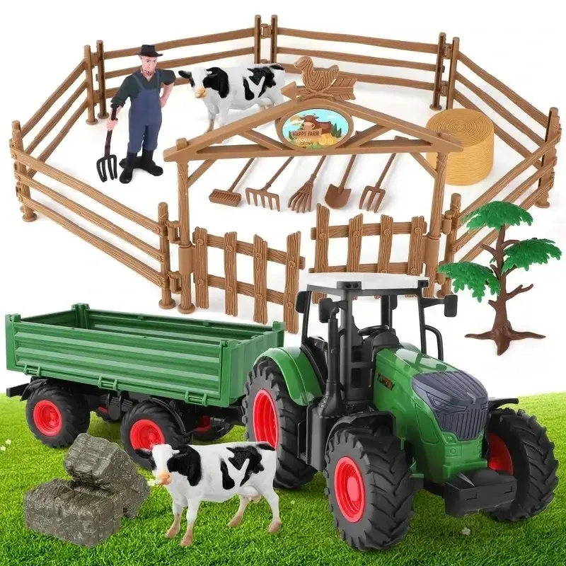 Tractor with farm animals toy shop