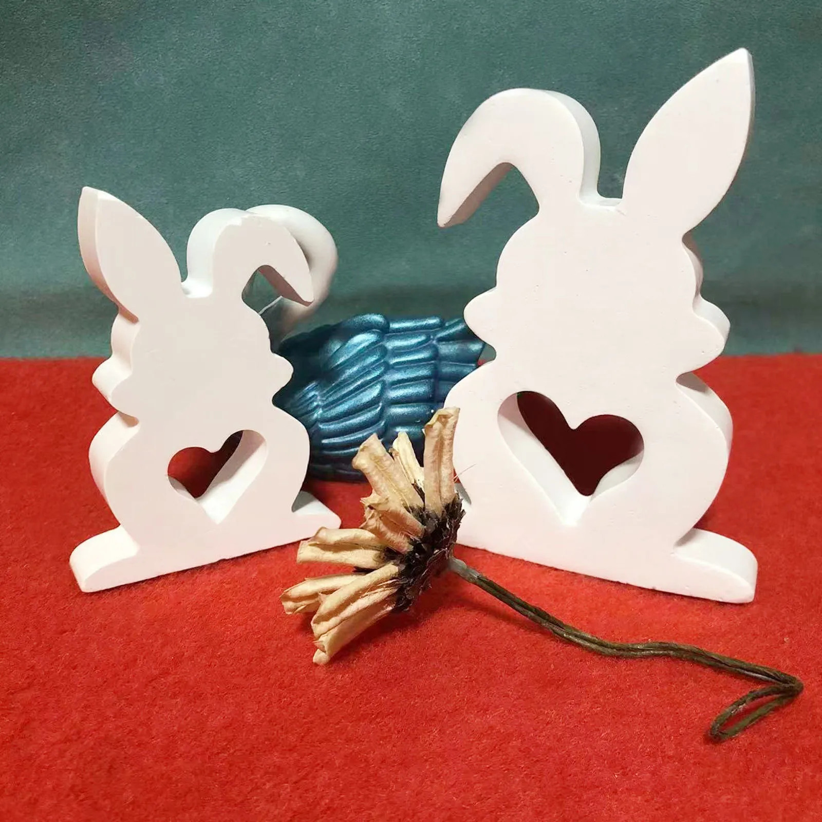 ハンドメイド 花とパンダのテーブル 書き立て