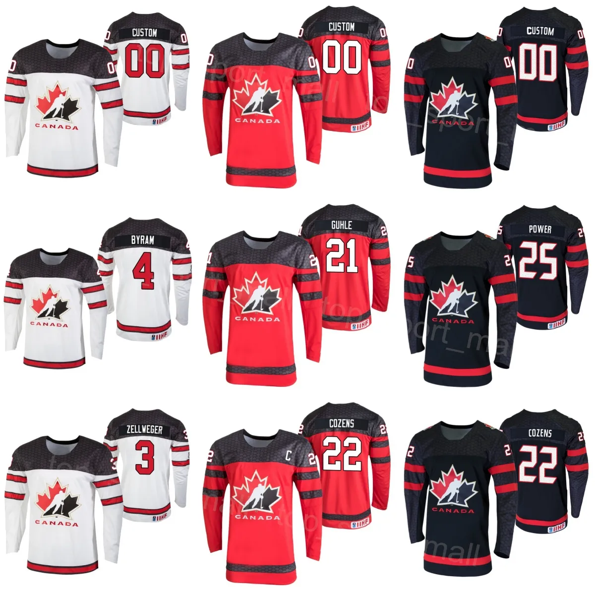 2024 IIHF World Championship Hockey Canada 98 Connor Bedard Jerseys 3 Olen Zellweger 4 Bowen Byram 21 Kaiden Guhle 25 Owen Power 55 Colton Parayko 50