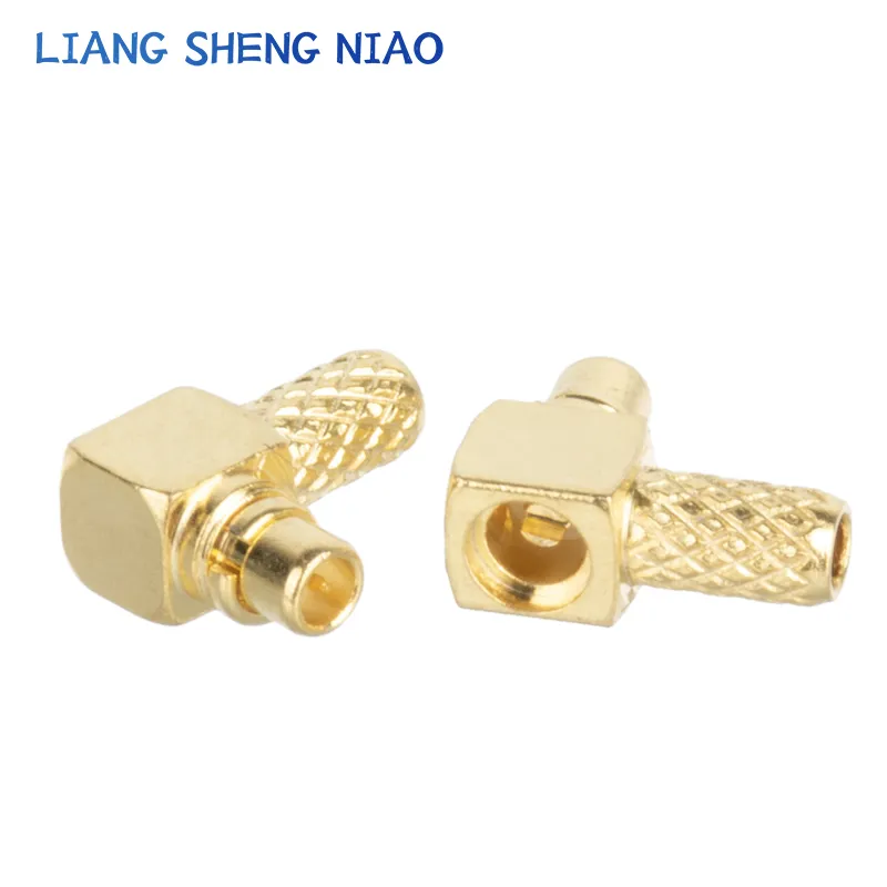 10-Pack 90° MMCX Male RF Coaxial Connector Adapters for RG316 RG174 ...