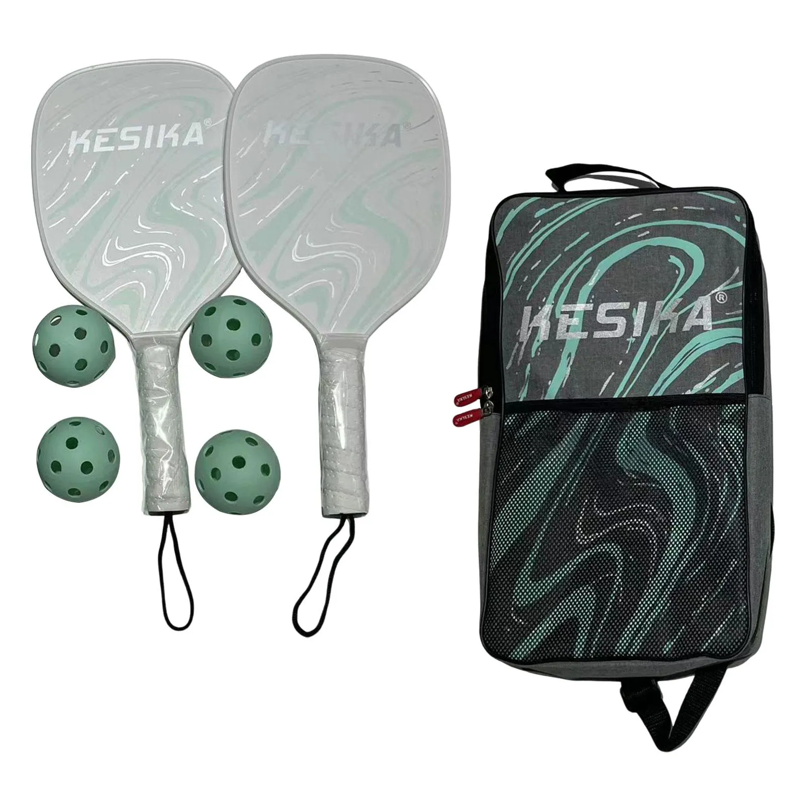 Lot De 2 Pagaies Pickleball En Fibre De Verre - Légères - 15,67 X 7,8 Pouces