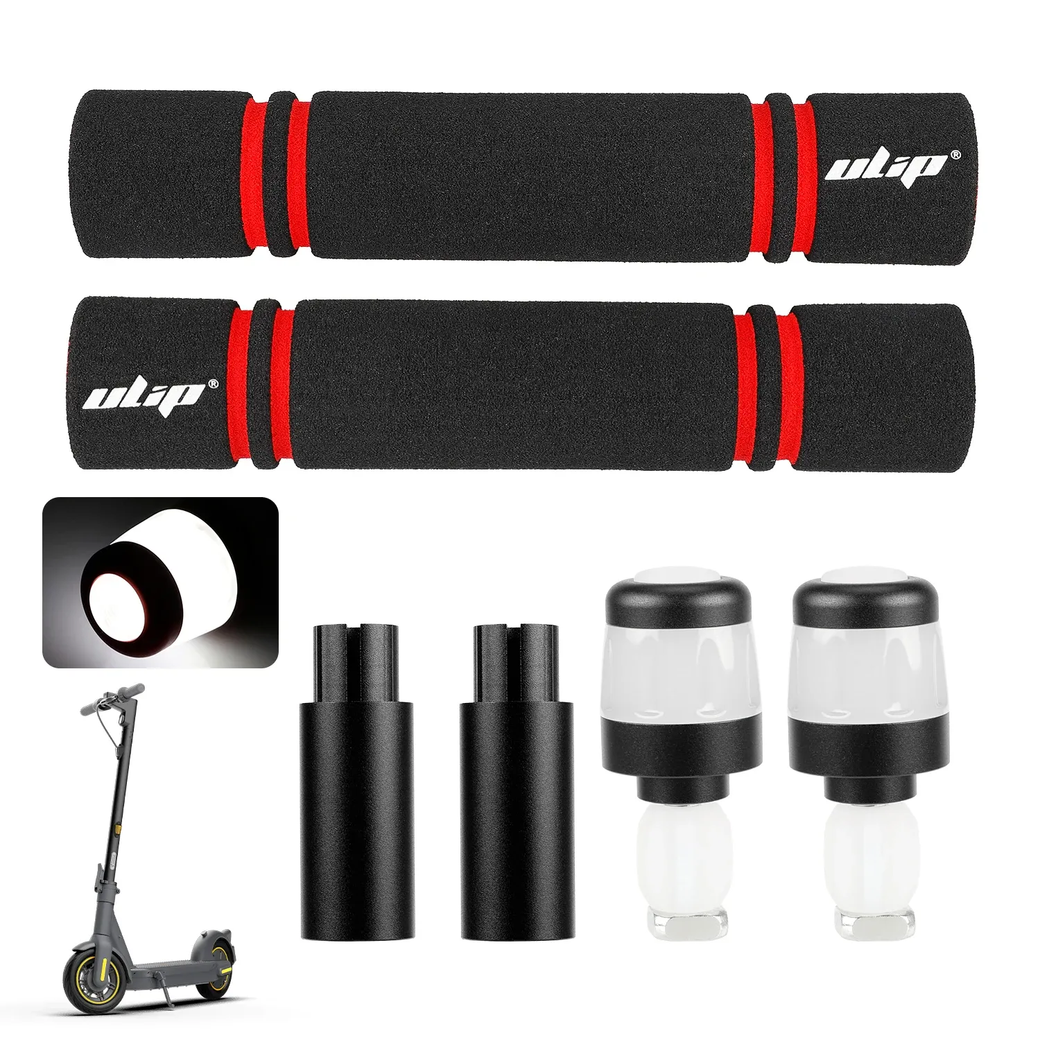 Electric Scooter Handlebar Extender Grips With Turn Signals LED