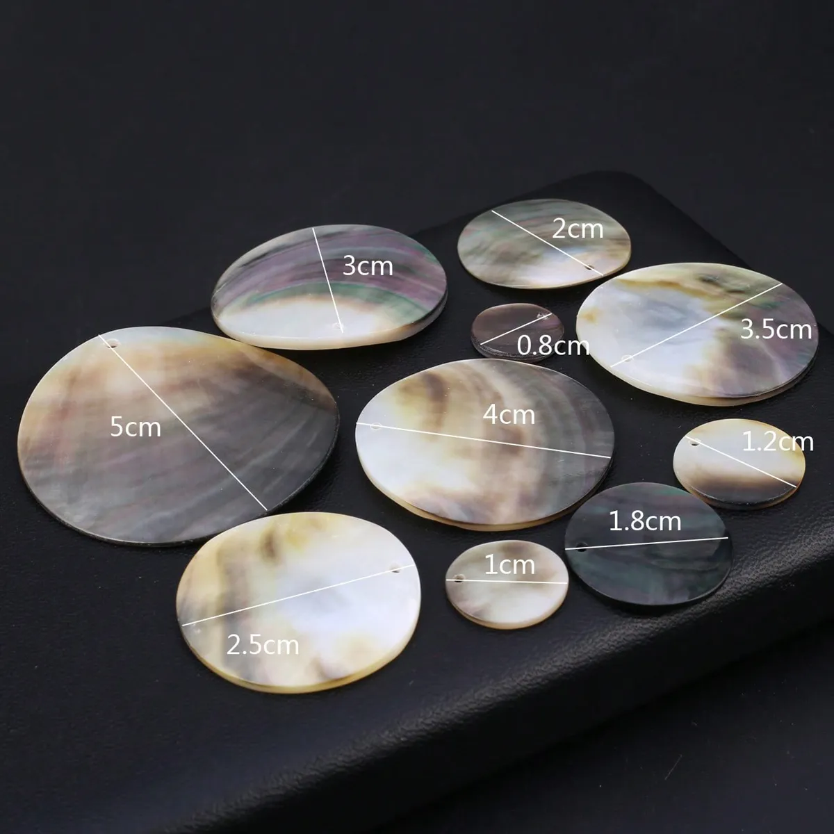 Natural Freshwater Shell Bead Round Shape Black Loose Beads for Jewelry ...