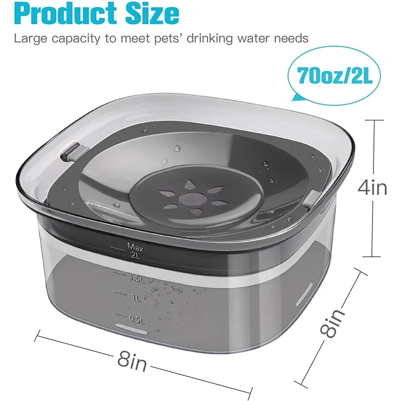 Wholesale 2L Visible Anti Splash Slow Feeder Dog Bowl Water Bowl With Slow Drinking Feature No Spill Ideal For Pet Accessories From Quanyuanfacai Bulk 19.01 DHgate.Com