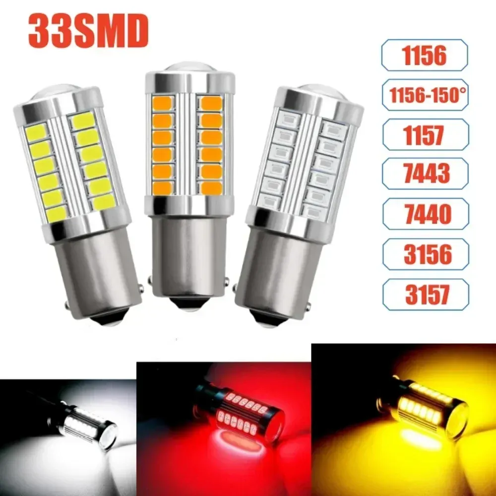 2pcs 7440 7443 LED Bulb Tail Lights Brake Super Bright T20