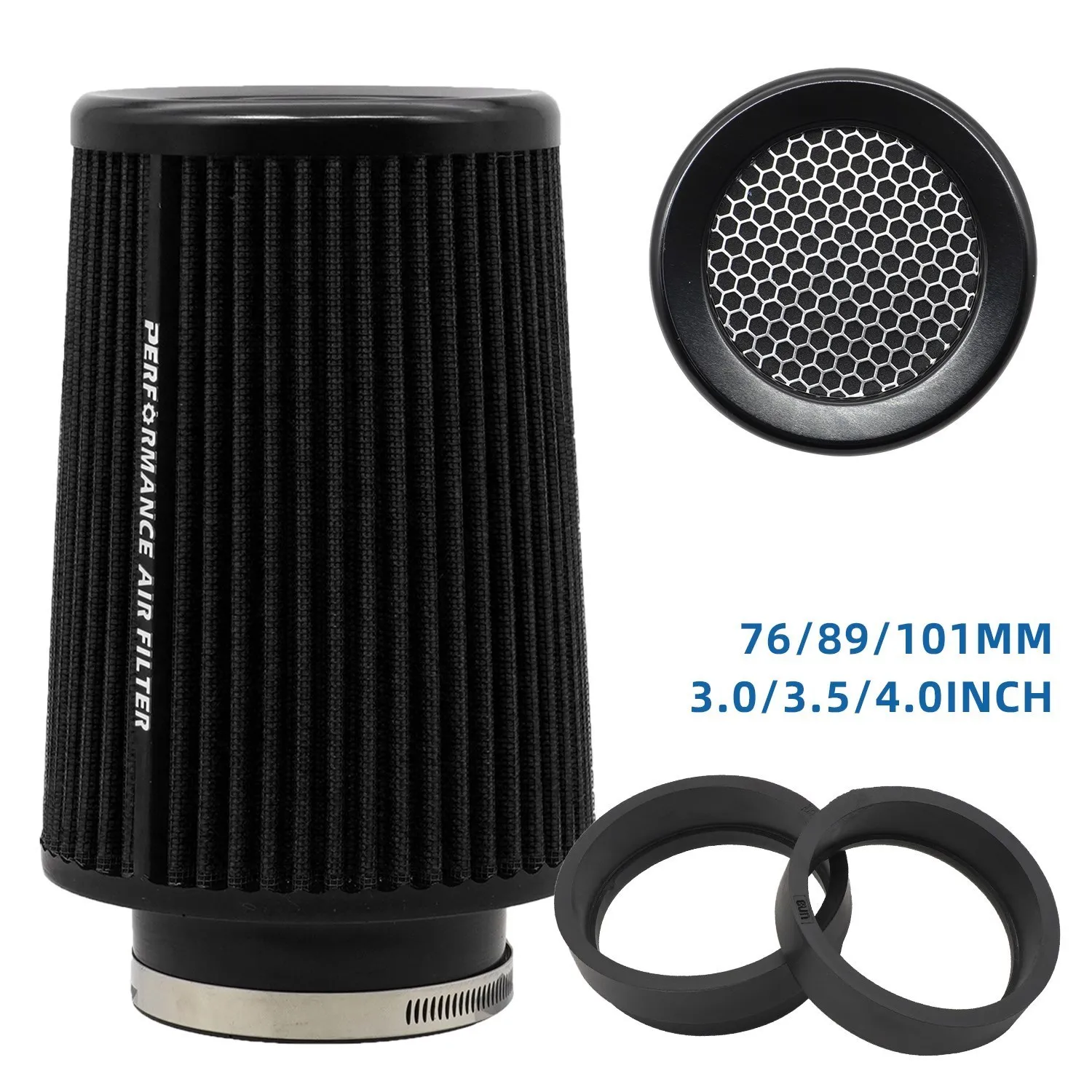 Tall RED 3 Inch 3 76mm Cold Air Intake Cone Filter For Prelude Ridgeline S2000 | UK