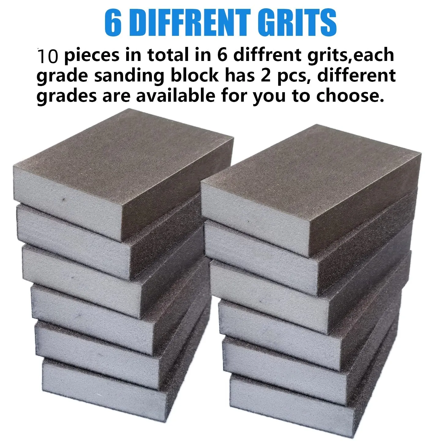 20 Pcs 1000 Grit Sanding Sponges, Wet Or Dry Sanding Blocks For Wood, Metal, Drywall - Soft Foam Sandpaper