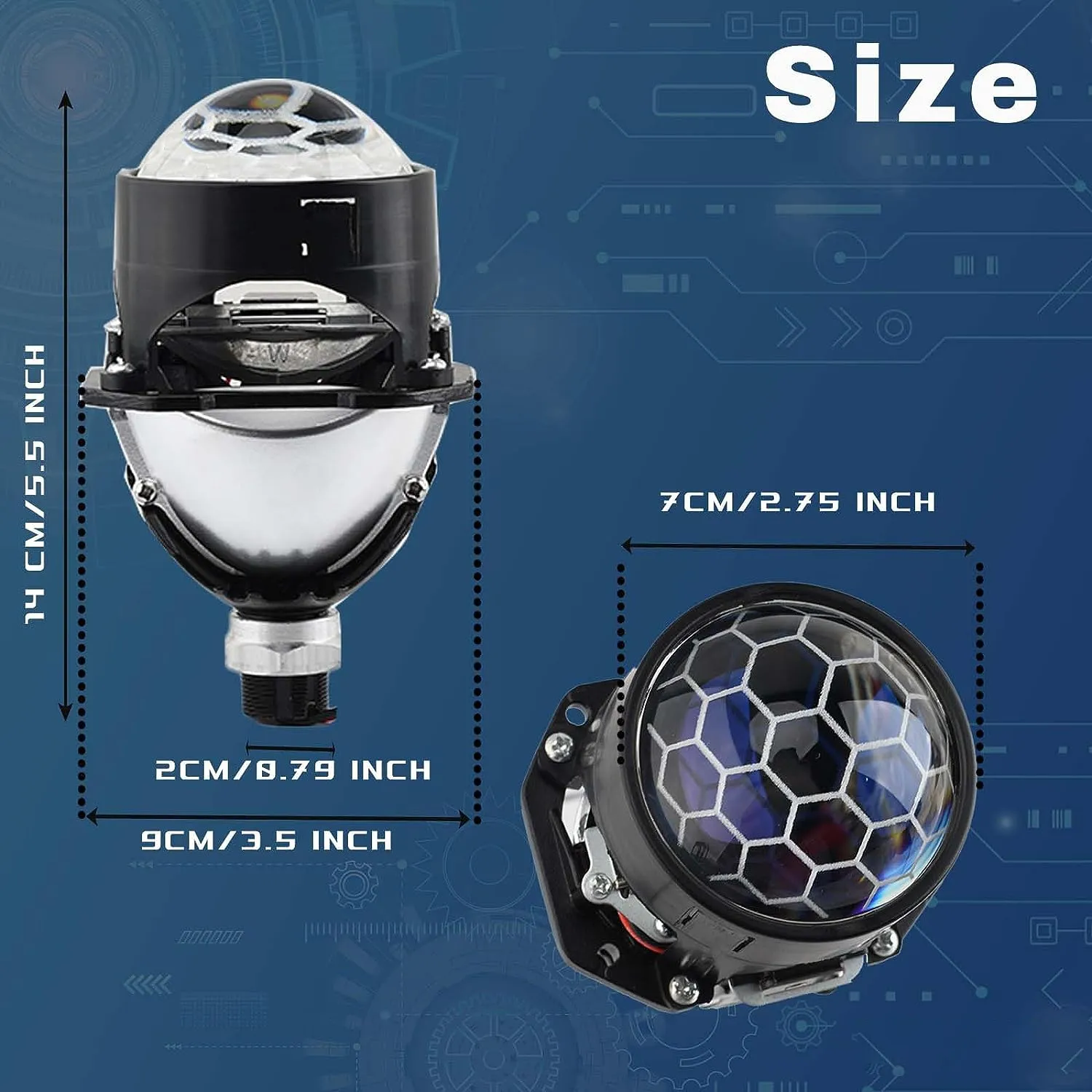 Angel Eyes 2.5inch Universal HID Bi-xenon LHD High Low Beam Mini