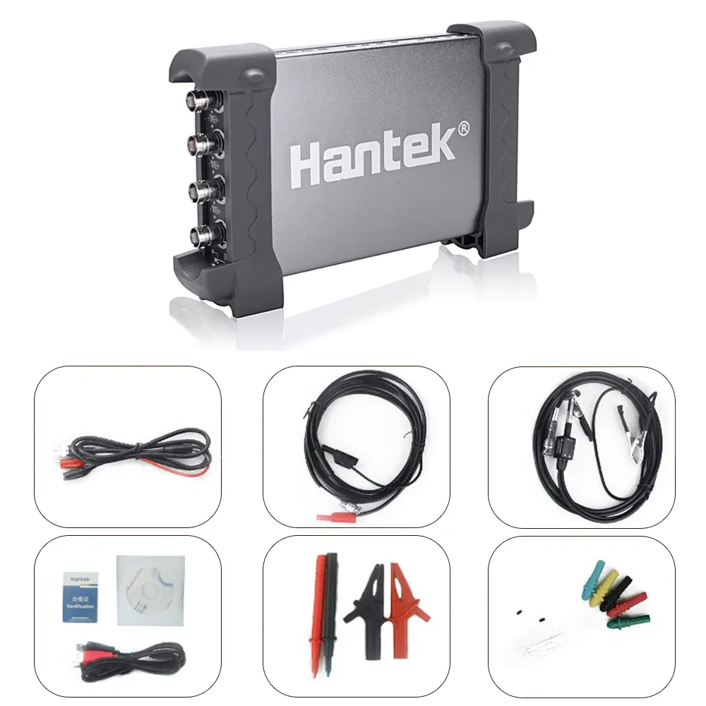 Hantek 4-Channel 250MHz Oscilloscope: Automotive USB Osciloscopio with  1GSa/s Sampling Rate