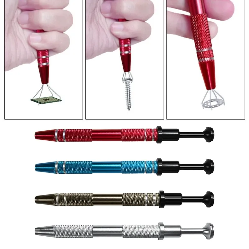 4-Prong Stainless Steel Precision Tweezers for Jewelry, Gems