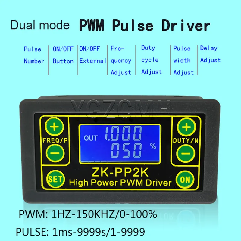Contrôleur PWM Haute Puissance - Régulateur Vitesse Moteur, LED, Solénoïde, Dual Mode
