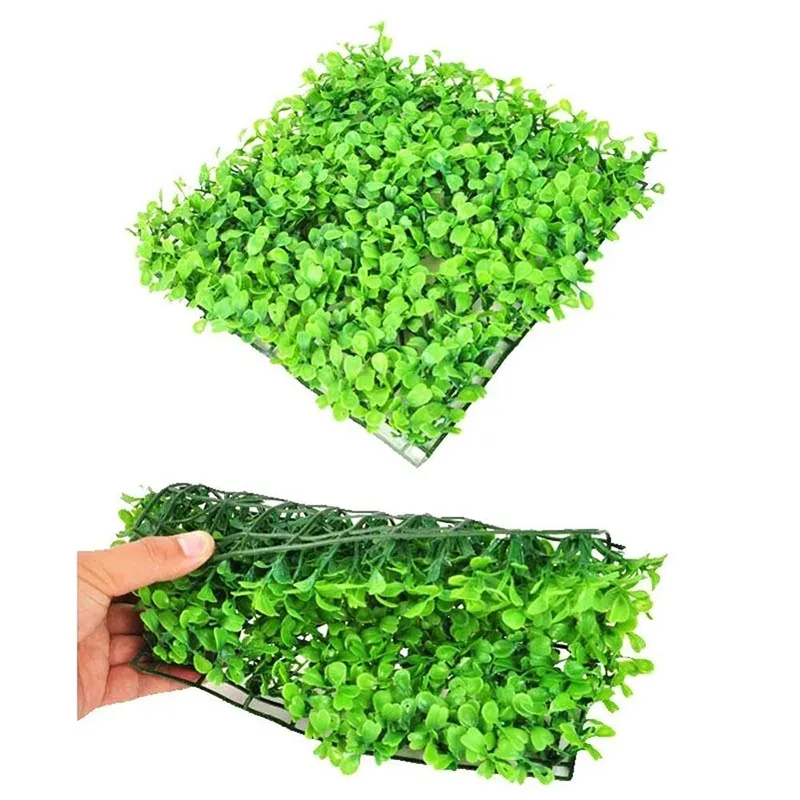 Finest-Filters 10pc Mixed Green Artificial Plastic Plants For Aquarium Fish Tank Decor