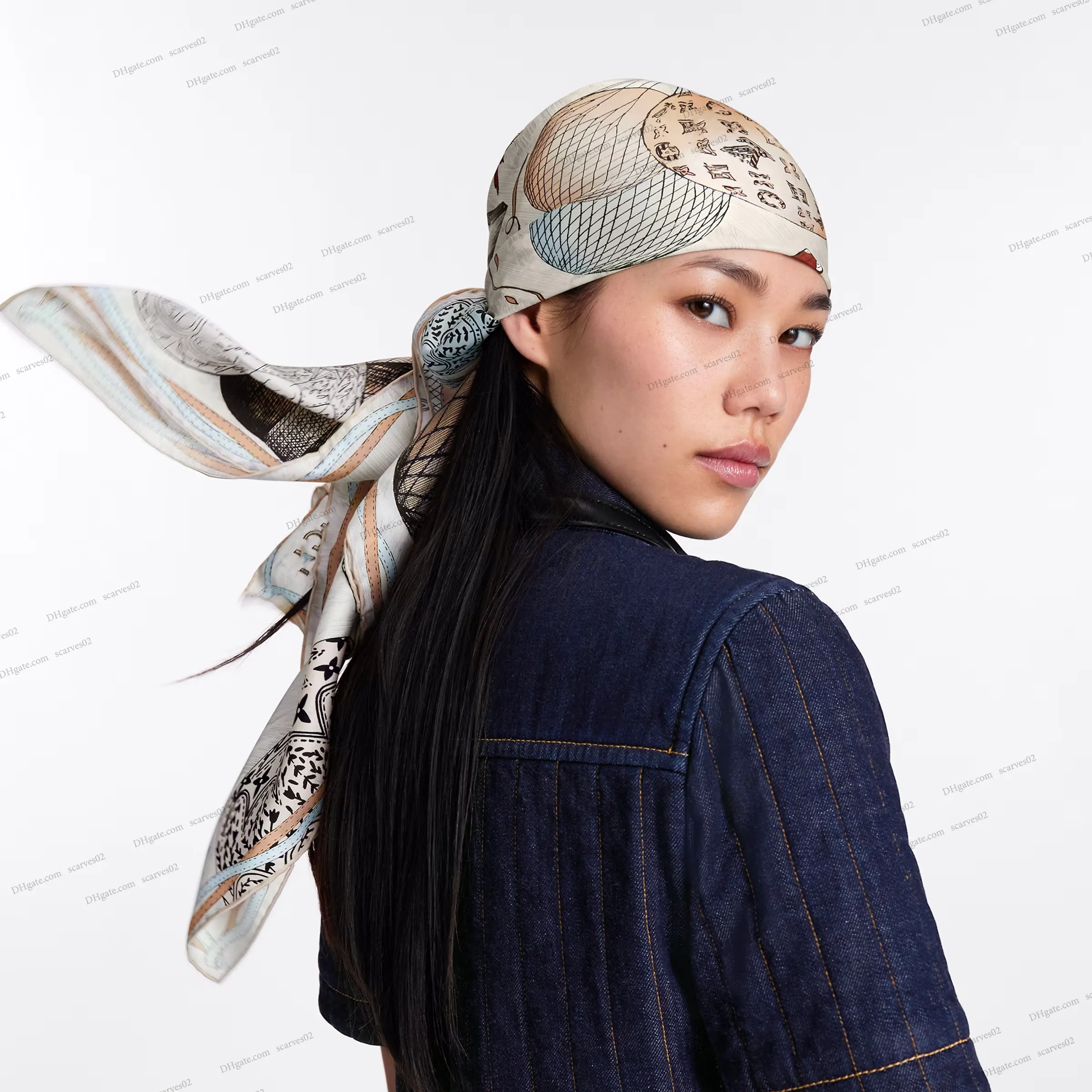 Designer Thin Head Scarf Designer Headband Scarf Hair Scarf Designer