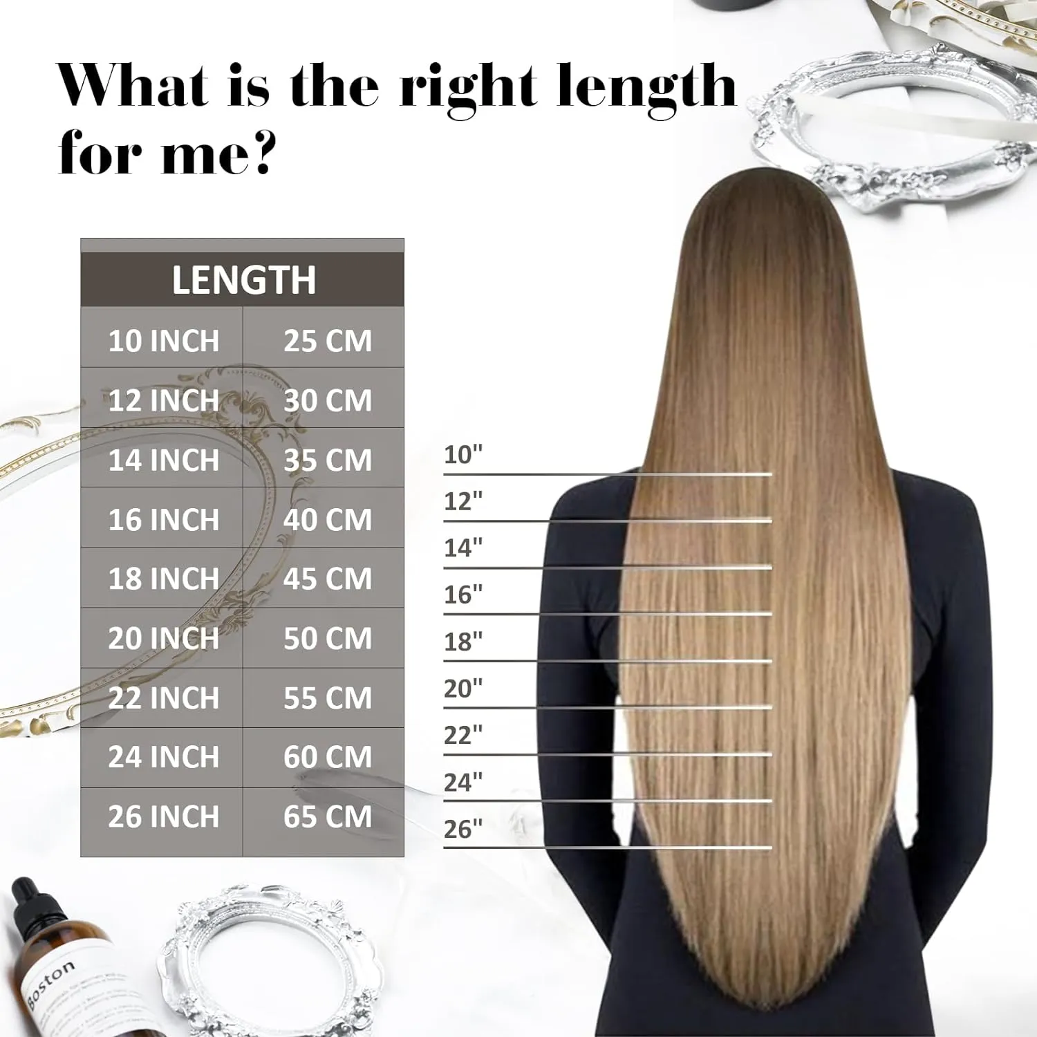 14 inch clip in hair extensions Black Women main image 2