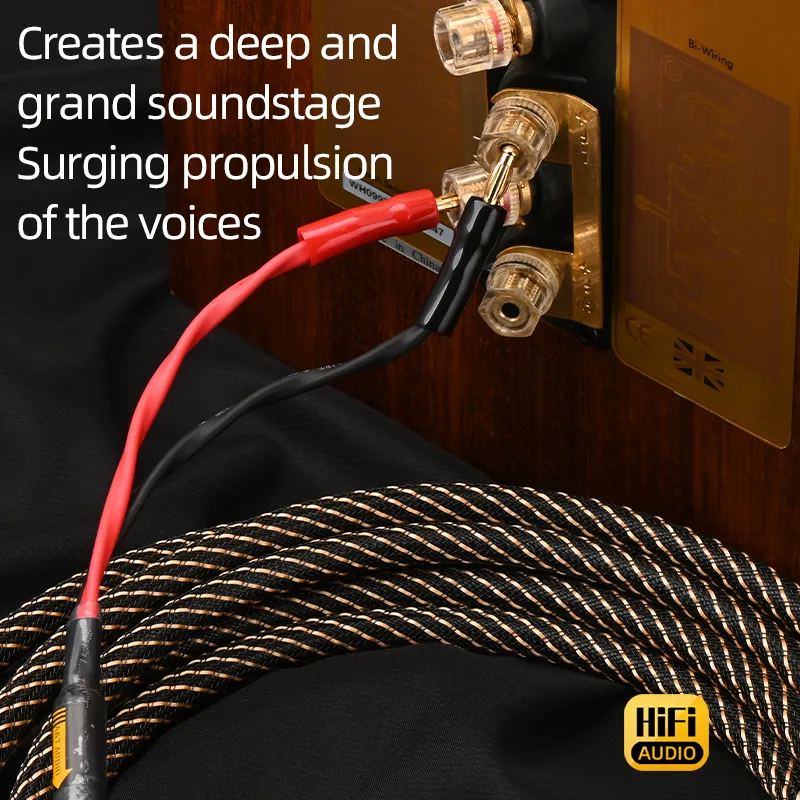 thumbnail image 2 of Audiocrast OFC HiFi Audio Speaker Cable – Banana To Banana – Pair – Multiple Lengths 2 of 5