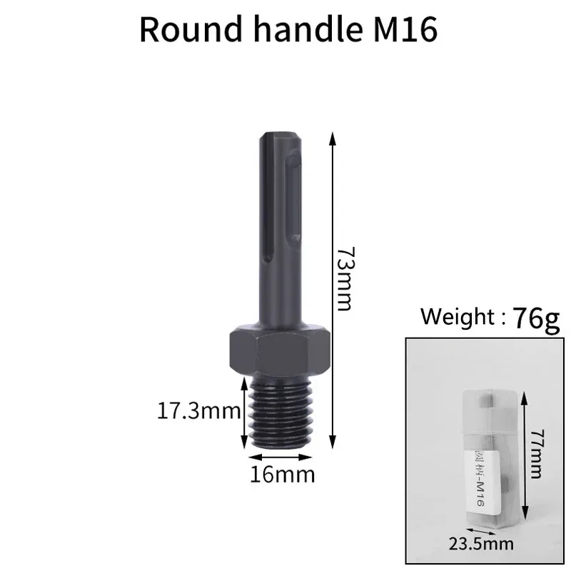 Triangular Drilling Rod Electric Drill Connecting Rod with Round Triangular Handle for M14 and ...