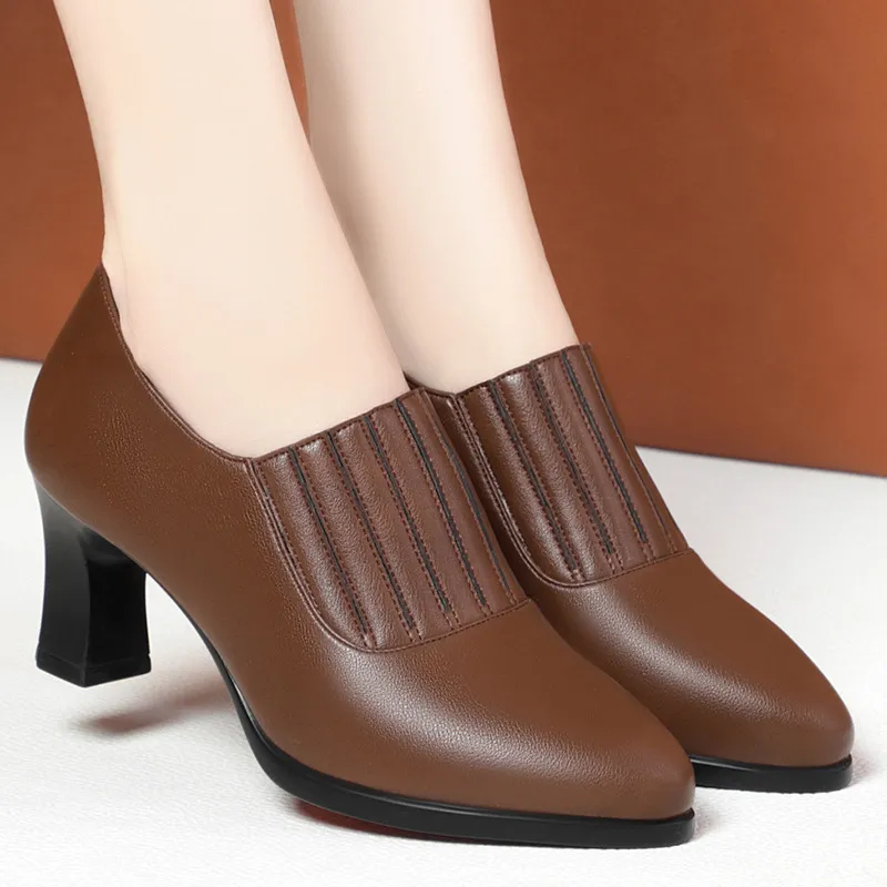 Soft leather pumps shoes 2025