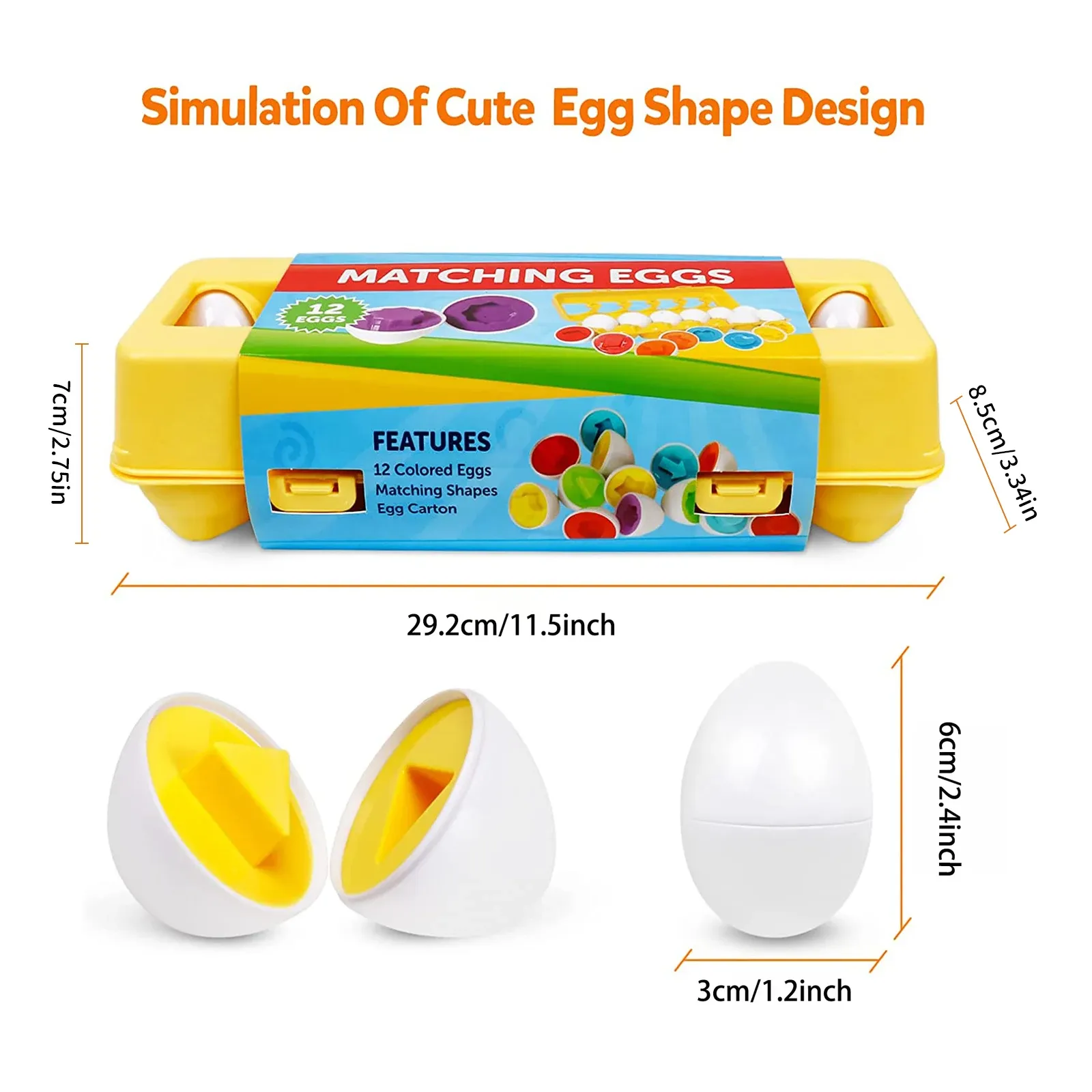 Child Color Matching Egg Set Baby Toys Matching Eggs Set