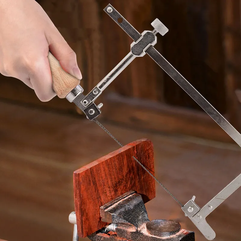 Jewelry Saw Kit – Coping Saw Frame With Wooden Handle, For Metal, Wood, Plastic Cutting – Includes 12 Saw Blades
