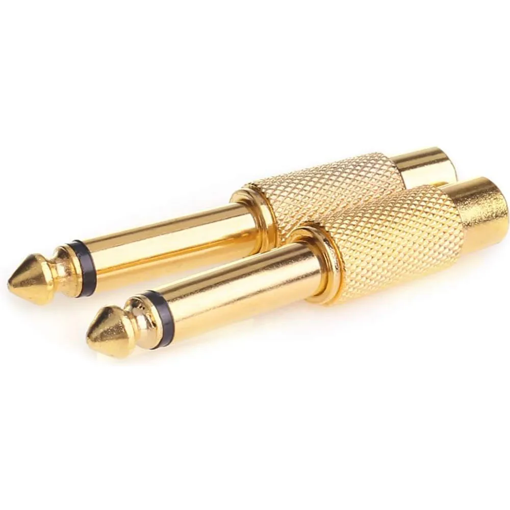 DHgate 35 mm Jack Plug Adapter 3.5 mm Audio Jack to 1 4 Inch Guitar Amplifier Mic Amp Gold Plated Electronics