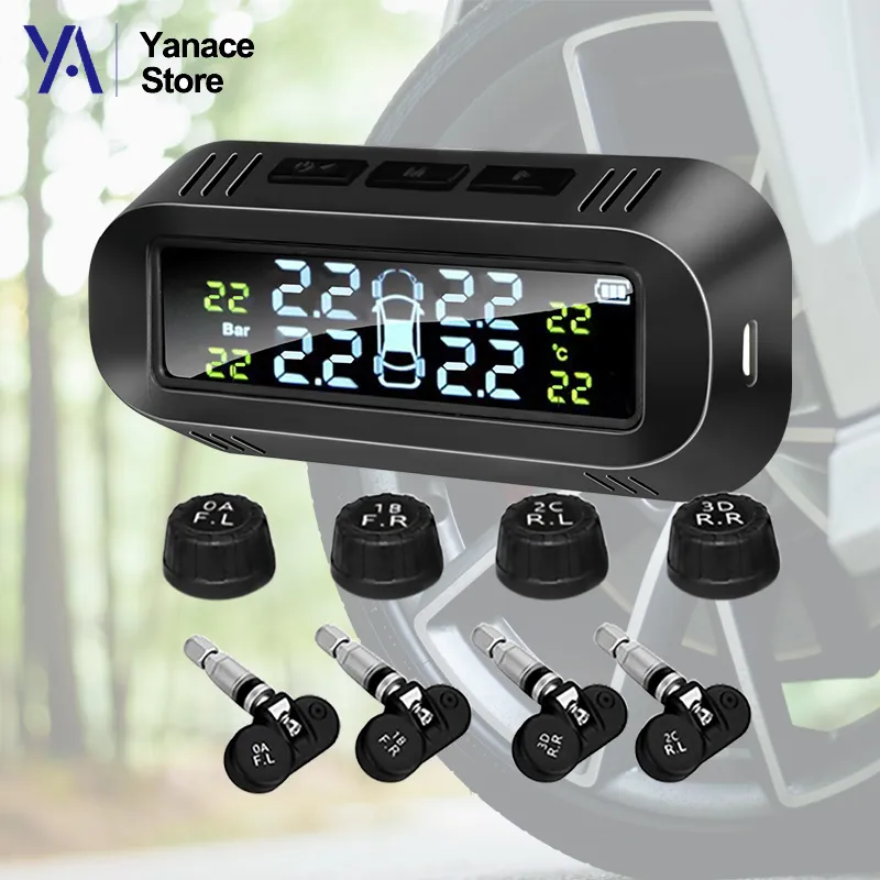 Solar TPMS w/4 Auto Sensors, Pressure & Temp Monitor from Dhgate Power ...