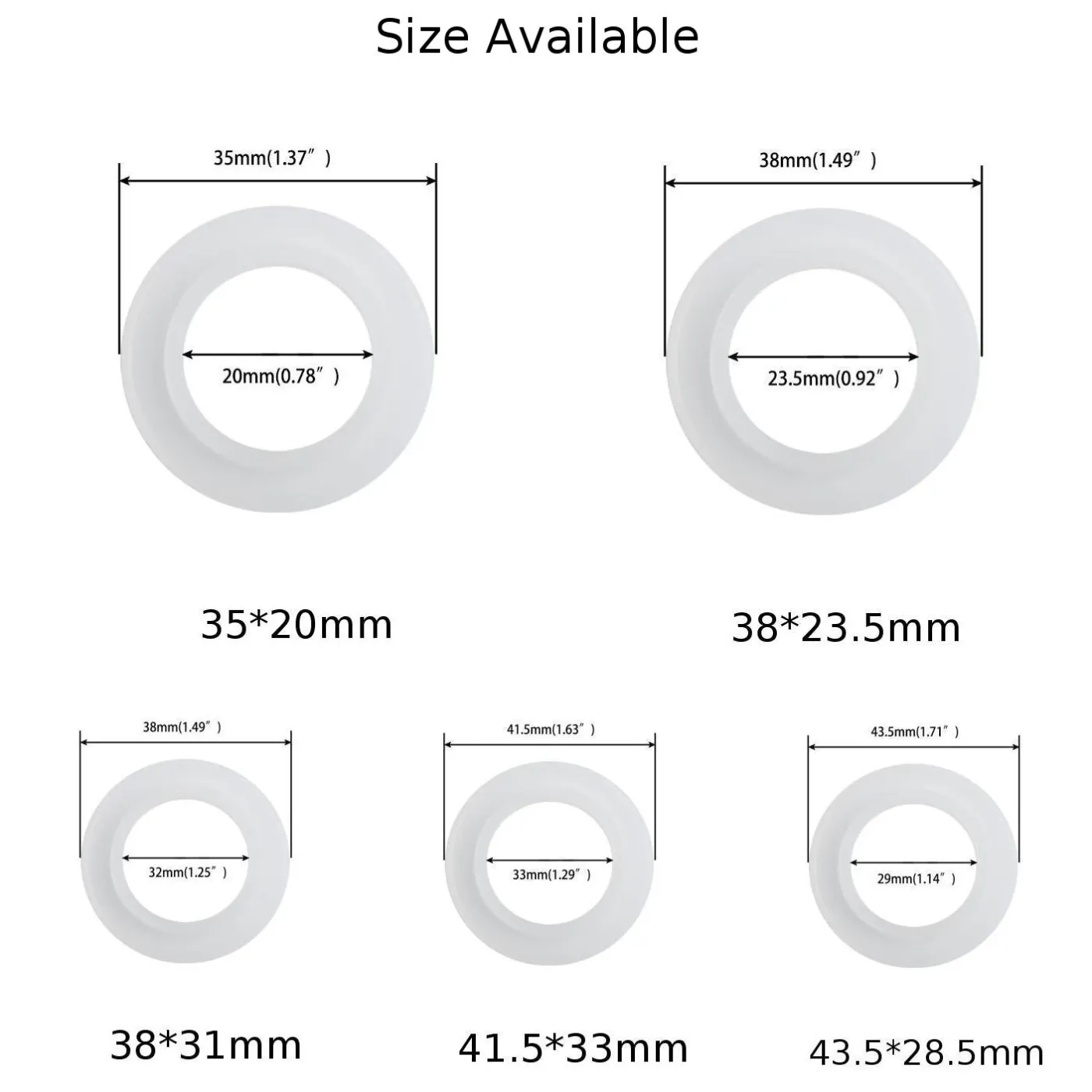 Bathroom Basin Drain Ring Gasket Replacement Part Silicone