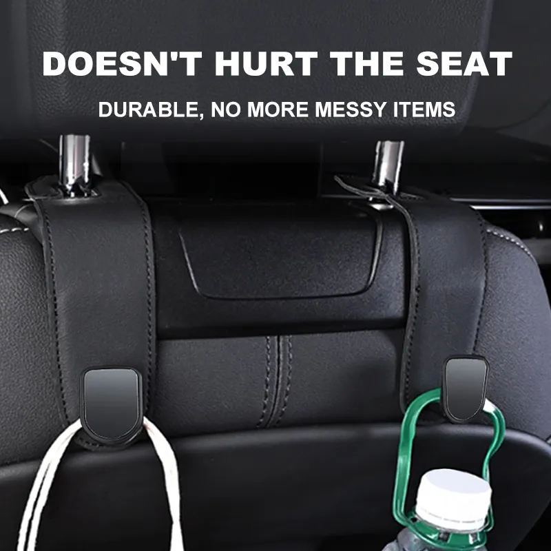 Headrest Hooks For Car Universal Hidden Car Hooks Suede Metal