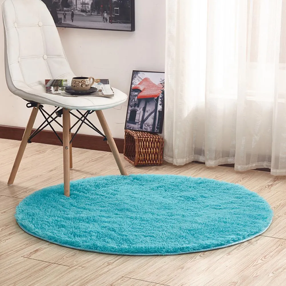 Ultra-Soft Round Plush Rug: Cozy Non-Slip Circle Carpet for Bedroom ...