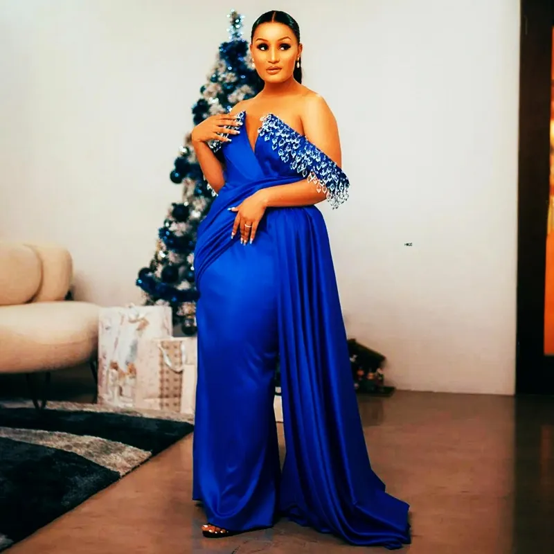 royal blue prom dresses puffy Dark Blue Sweetheart Neck Tulle Sequin Short Prom Dress Blue Puffy Hom –  shopluu main image 1