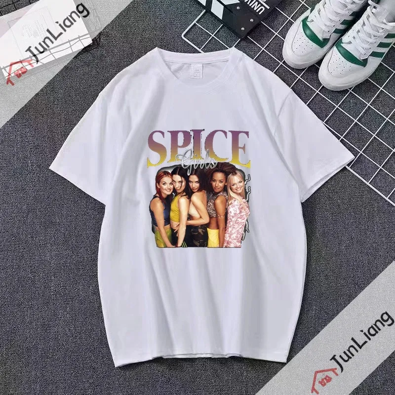 90s Hip Hop Retro Spice Girls Music Band T-Shirt Unisex Tee from